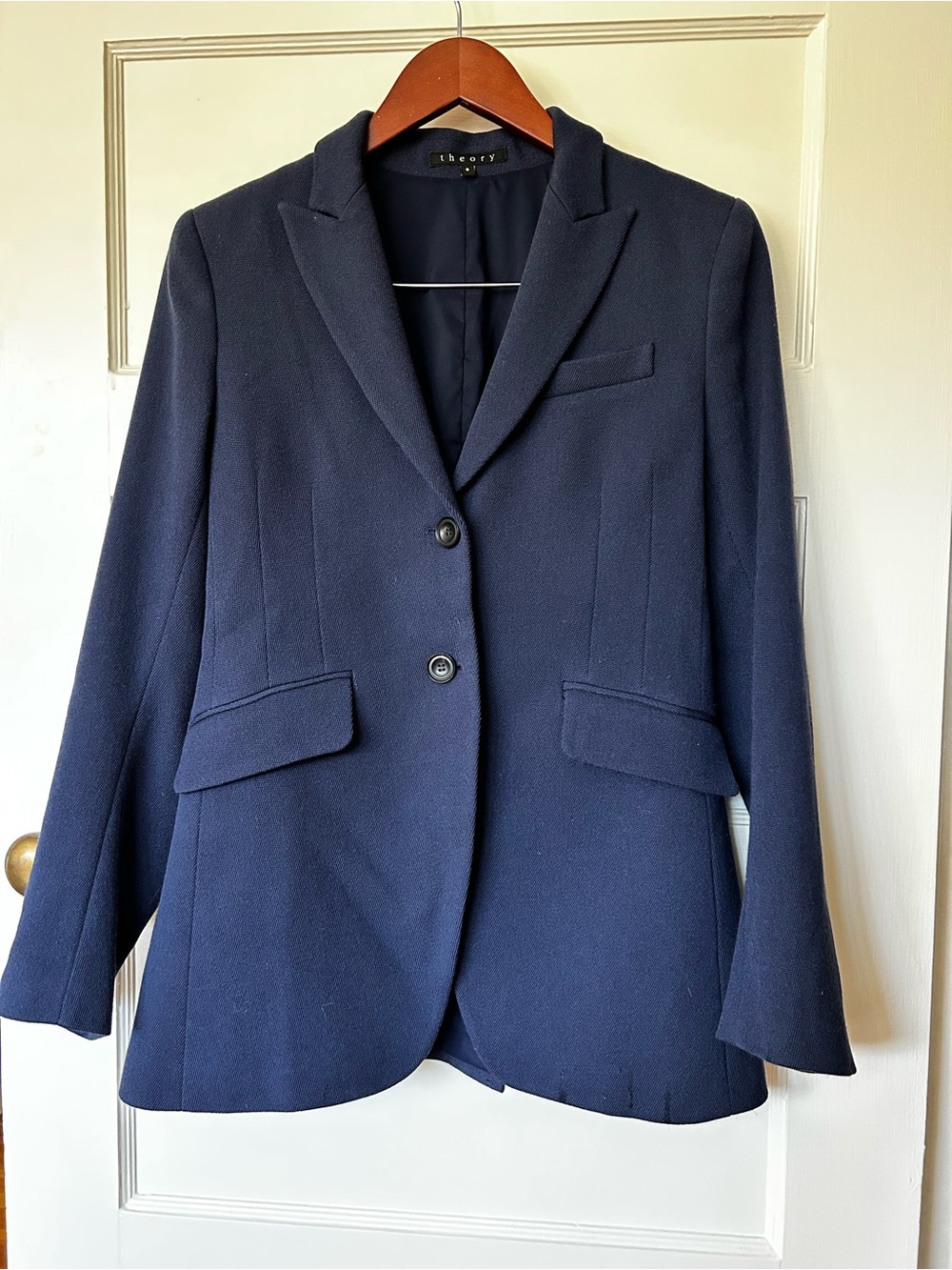 Theory Navy Single-Breasted Women's Blazer